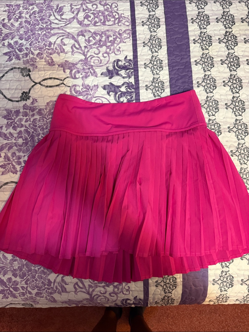 Fabletics Hot Pink Pleated Skater Skirt